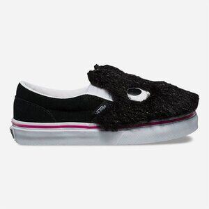 Vans Furry Black and White Slip-On Sneakers